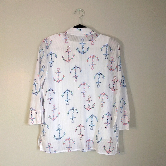 Alfred Dunner 100% Cotton Button Down with Attatched Tank Size Small - Picture 13 of 14